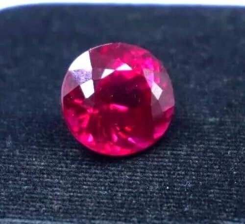 8 Ct+ Burmese Certified Natural Red Ruby Flawless Round Cut Loose Gemstone