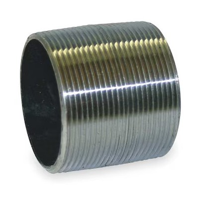1-1/2'' Mnpt X Mnpt Black Steel Black Close Pipe Nipple Schedule 80, 1Lmr1