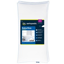 Sertapedic Extra Firm Bed Pillow, King, 2 Pack, Hypoallergenic