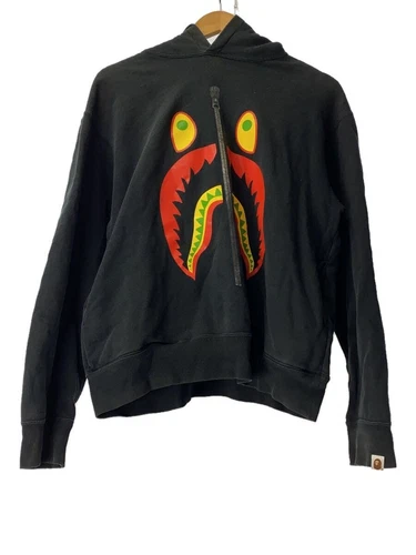 A BATHING APE (BAPE) Felpa con cappuccio A BATHING APE nera M usata