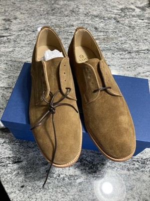 Sanders X Todd Snyder Archie Unstructured Camel Brown Suede Shoes England US10.5