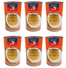 6 Pack Sak Pasé Coconut Milk 13.5 fl oz Cans | Grade AAA | For Baking, Cooking