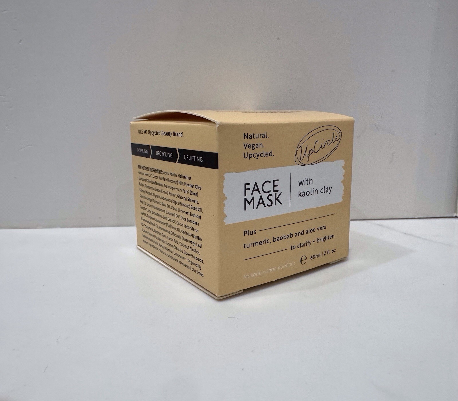 UpCircle FACE MASK with Kaolin Clay.  Natural Vegan. 60ml