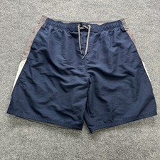 Nike Mens XXL Navy Blue Colorblock Swim Trunks Mesh Lined NESS8512 SU25788