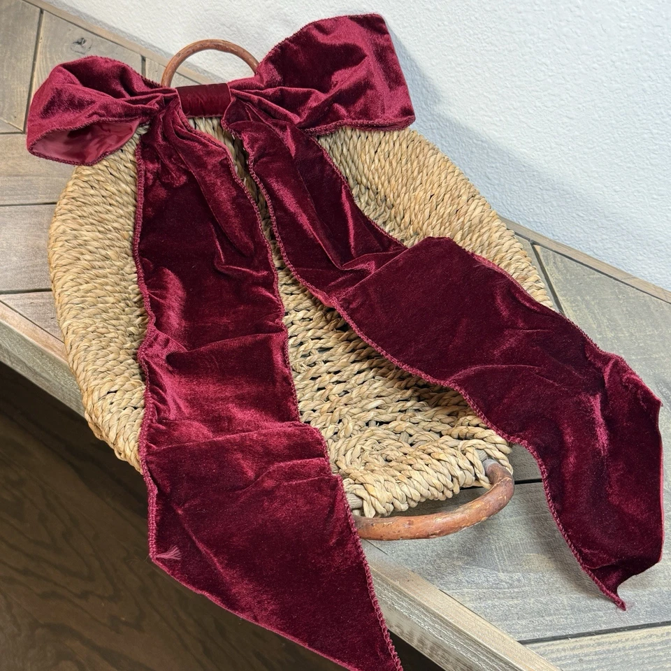 JUEGO DE 7 ARCOS CLIP TERCIOPELO ROJO GRANERO CERÁMICA ~ VACACIONES NAVIDAD Foto 3 de 4