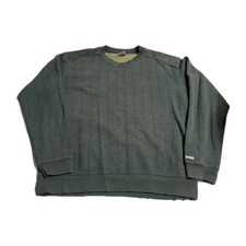 COLUMBIA SPORTSWEAR XCO Crew Neck Green Cotton Knit Sweater Men's Size Large