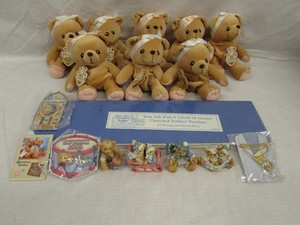 Collection of Cherished Teddies Items (Beanies, Pins, Necklace, Ornaments, etc.)
