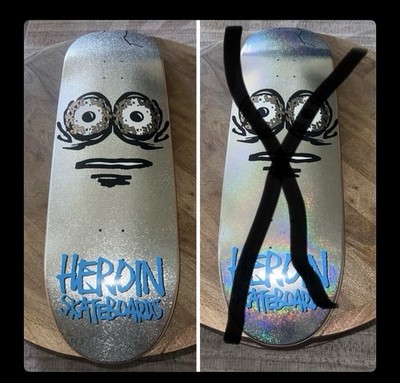 Heroin X LB Skate Co Very Big Holographic Egg 10'' Skateboard Deck  Only 10 Made!