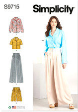 Simplicity 9715 Misses' Shirt, Pants Shorts Sizes 8-16 Sewing Pattern