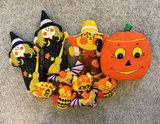 Lot of Halloween Plush Toy Lot, Small 6-14 in, Washable, Vintage 2000