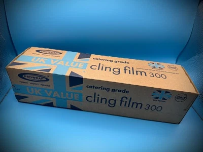 12" Catering Grade Cling Film Cutter Box 300mm x 100m Food wrap Prowrap UK Value