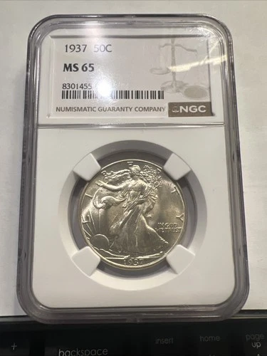 1937 Walking Liberty Half Dollar MS-65