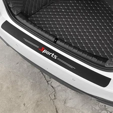 Carbon Fiber Sport Car Rear Trunk Protector Corner Trim Sticker Accessories