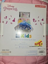 Disney Princess 3 Piece Reversable Quilt Set