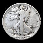 1939-D WALKING LIBERTY SILVER HALF DOLLAR COIN