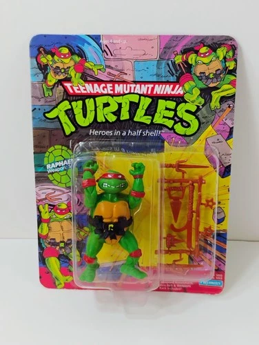 TMNT Raphael 1988 Playmates 10-Back MOC Sealed Vintage Action Figure Unpunched