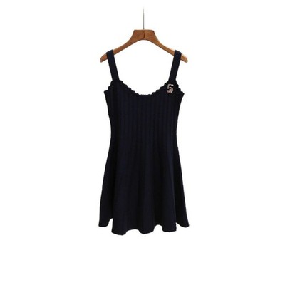 U-Neck Dress Mini Mid Rise Slip Dress Solid Women Summer Chic Elegant Fashion