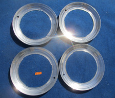 1949 1951 Mercury 15 Stainless Steel Wide Trim Rings Nice Used Set Of 4