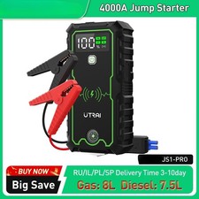 New Power Bank 4000A Jump Starter Charger Car Booster 12V Auto Starting Device