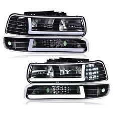 LED DRL Headlights for Chevy Silverado 1999-2002 Smoky 2Pcs