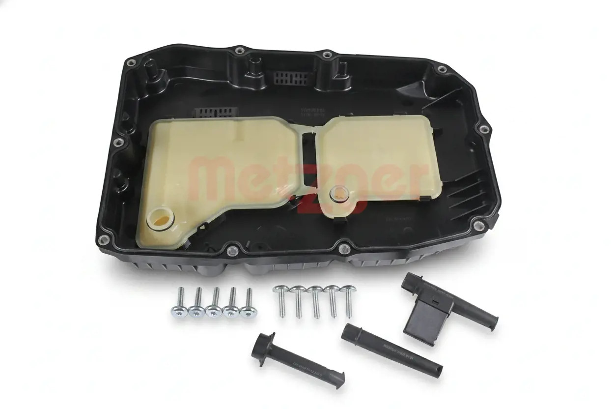 METZGER 8020132 Coppa olio, Cambio automatico COMPETENCE KIT GREENPARTS con tubo di troppopieno, con vite spurgo olio - Immagine 2