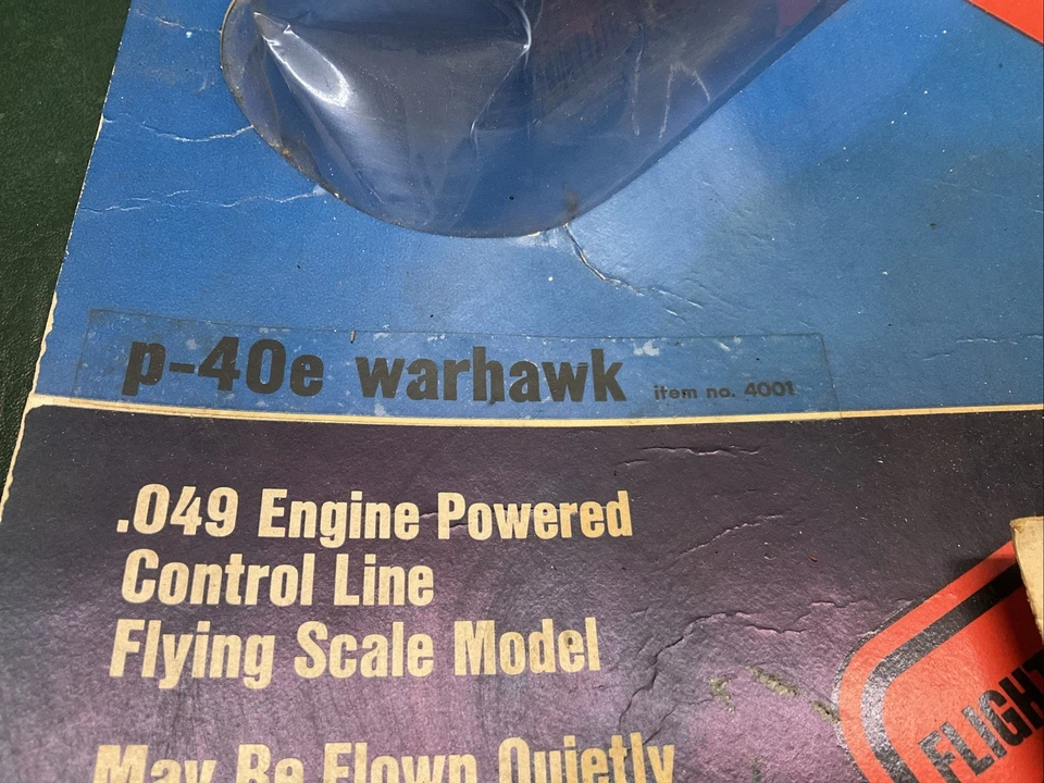Vintage Testors P40 Warhawk Control Line Model Airplane in Package ~ Never Used - Image 2 of 4