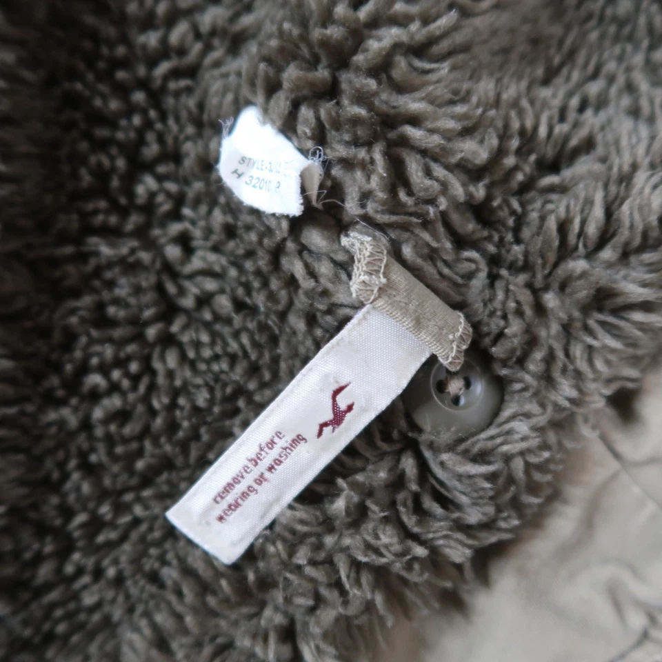 Hollister Full zip Jacket Sherpa Lined Insulated Mens Large Beige coat - Image 4 of 4