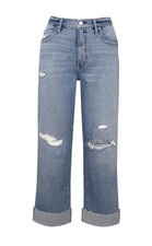 Jessica Simpson Women's Zinnia Boyfriend Jeans Distressed Wide Leg Size 10 NWT