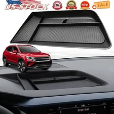 Anti-slip Dashboard Storage Box Organizer Blk Fit Volkswagen Taos 2022 2023 2024