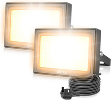 Linke LED Floodlight Outdoor 15W, 1200LM Work Lights with Plug, IP66 Waterproof 