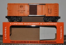 Lionel X6454 Santa Fe Boxcar Flat Finish-In A Reproduction Box