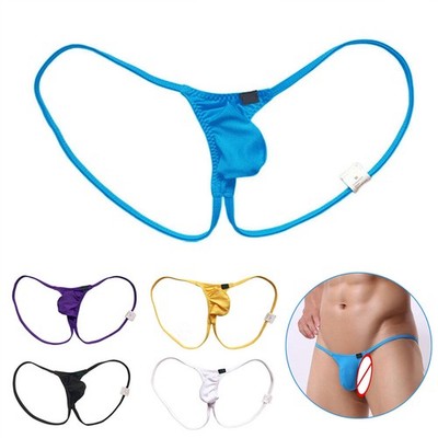 Men Pouch Briefs Sexy Thong Lingerie G-String T Back Panties Underwear Bikini US