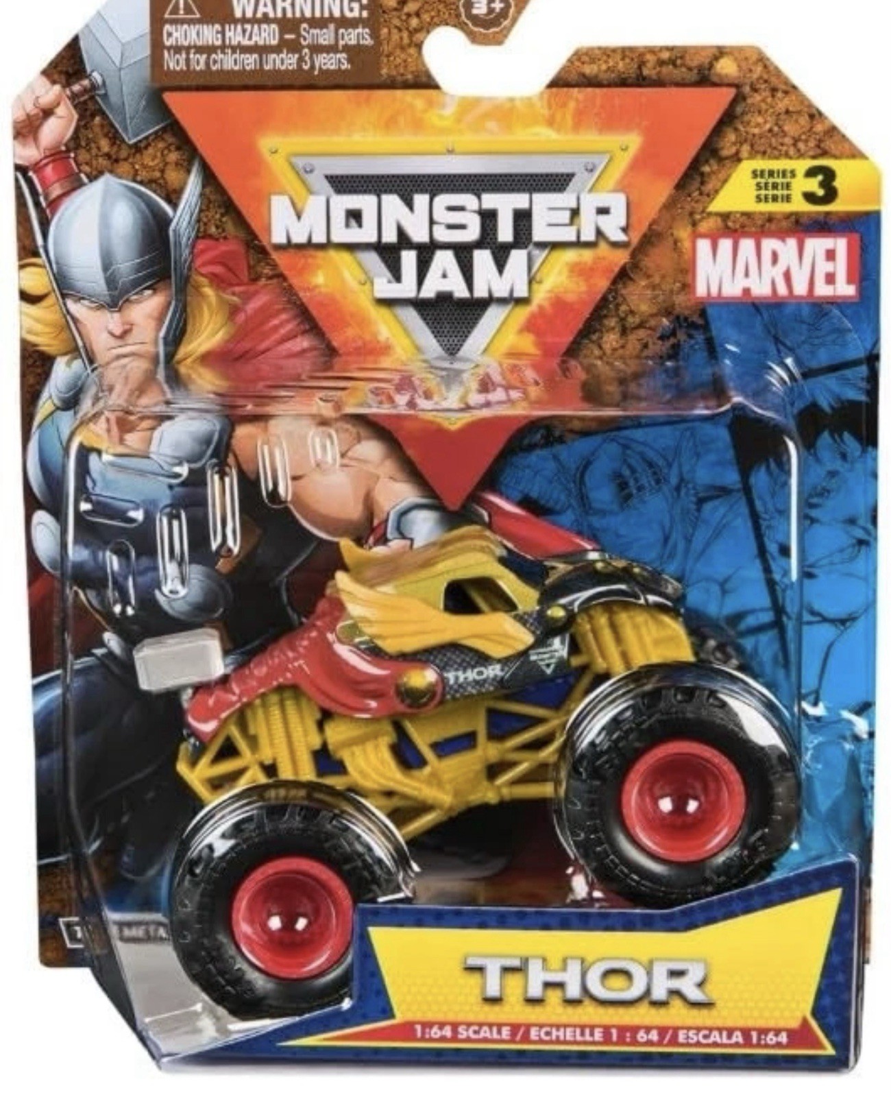 Monster Jam Marvel Thor 1:64 Truck Series 3 New Sealed Spinmaster