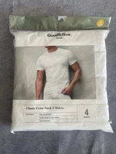 Goodfellow & Co Men's Short Sleeve 4 PK Crew Neck T-Shirt - Small