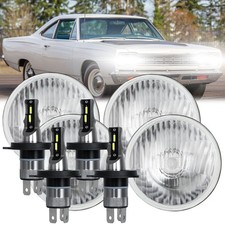 4pcs 5.75 Round Led Headlights Hilo Beam For Plymouth Road Runner 1968-1974