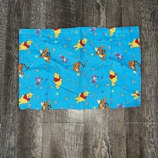 RARE VINTAGE POOH AND FRIENDS ON TURQUOISE PILLOW CASE DISNEY 90s