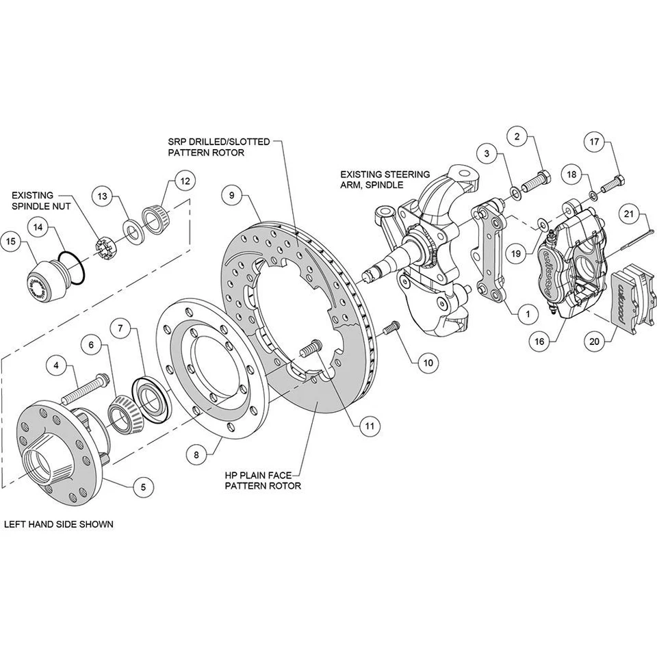 Wilwood 140-15548-DR Fits Chevy Dynalite Big Front Brake Kit - Image 3 of 4