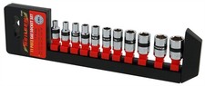 1/4" Drive Socket Set 11 Piece Shallow On Rail Imperial Sae Af