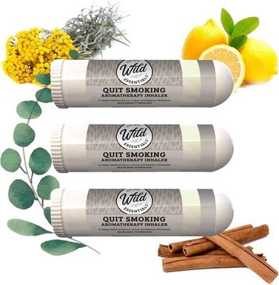 3 Pack of Quit Smoking Aromatherapy Nasal Inhalers Made with 100% Natural, Thera
