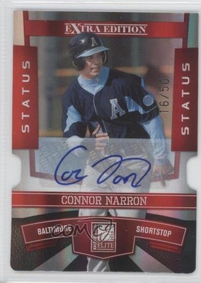 2010 Donruss Elite Extra Edition 16/50 Connor Narron #47 Auto 0v0