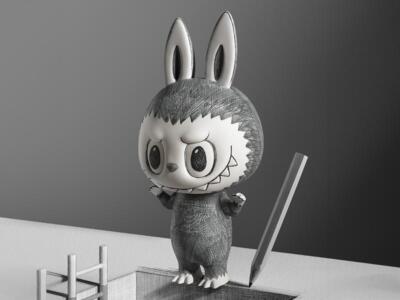 POP MART THE MONSTERS MEGA LABUBU 400% Sketch popmart Action