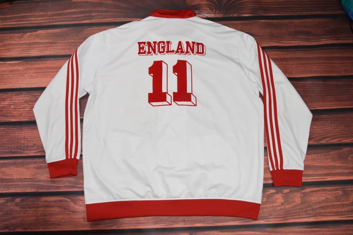 Adidas Originals Track Jacket White Red Lion England Size XXL | eBay