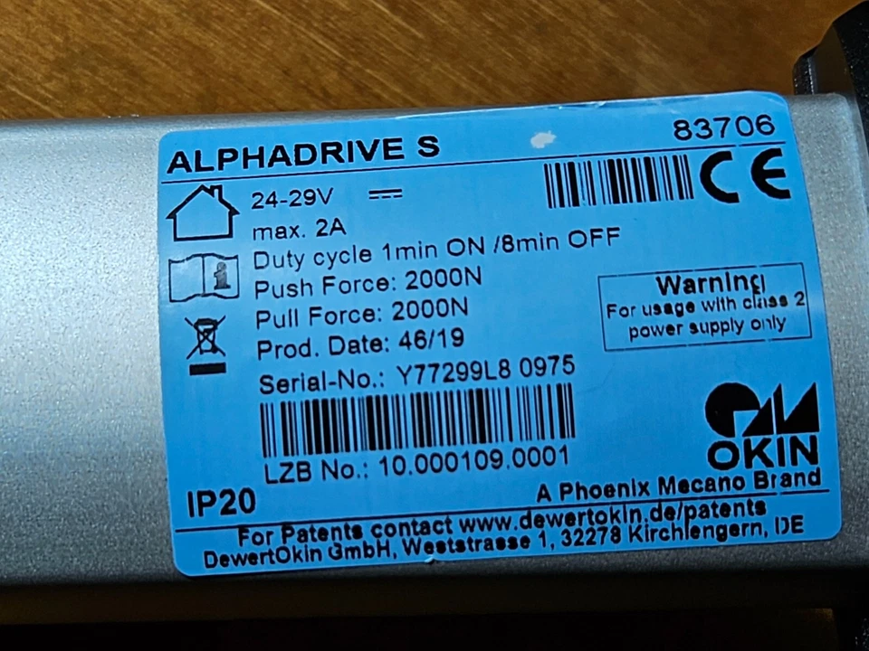 83706 UPGRADE for 81633 La-Z-Boy 10.000109.0001 Okin Alphadrive Motor - Image 4 of 4