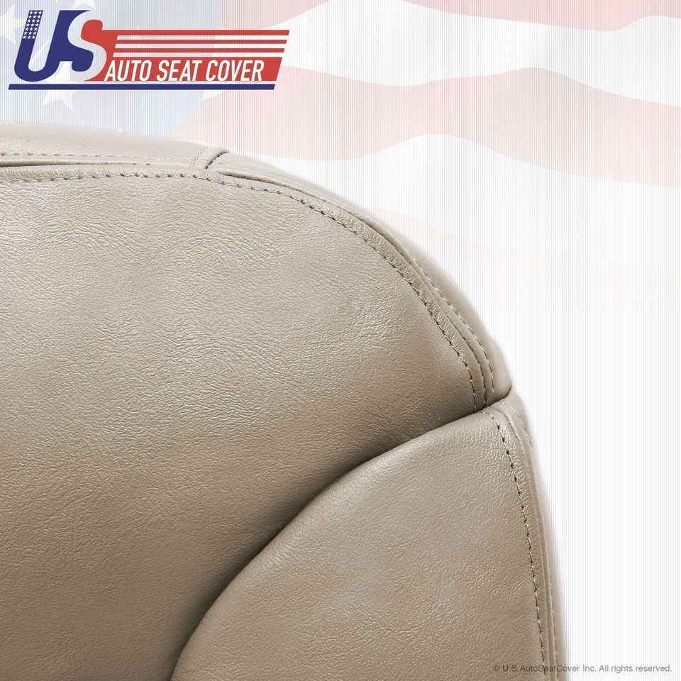 Chevy Silverado K1500 K2500 1995 96 97 99 parte inferior del conductor cubierta de asiento de cuero tostado Foto 4 de 4