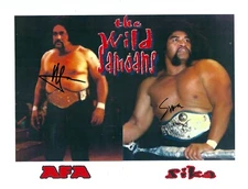 m2136  The Wild Samoans Afa Sika signed wrestling Photo w/COA  The Blooodline