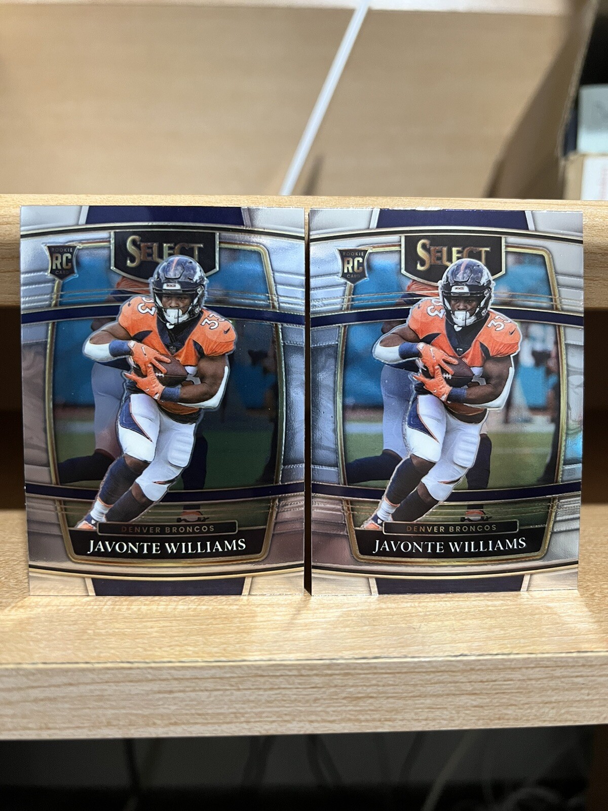 TWO 2021 Panini Select Football Javonte Williams Rookie Denver Broncos Cards #57