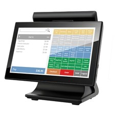 15.6" Dual Screen POS System, Cash Register Machine with Touch Screen & Win10pro