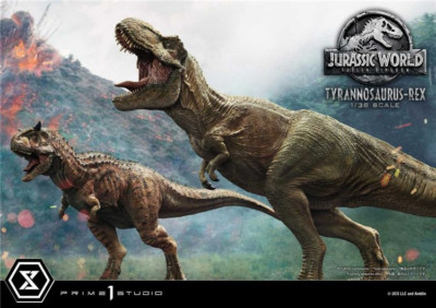 P1S Prime 1 Studio 1/38 Scale Jurassic Park Tyrannosaurus-Rex Carnotaurus Statue