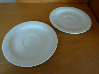 Arzberg swingline  2 x Untertasse  D - 14,5cm  für Kaffeetasse weiß 80er Jahre