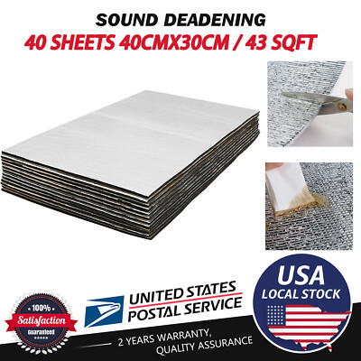 Car Heat Shield Insulation Sound Deadener Noise Proofing Block Mat 4SQM 1/4''